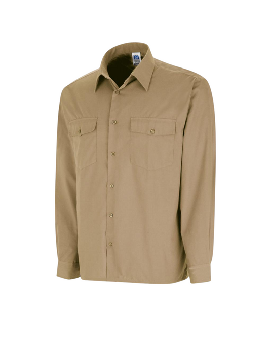 Camisa de Vestir Manga Larga Beige